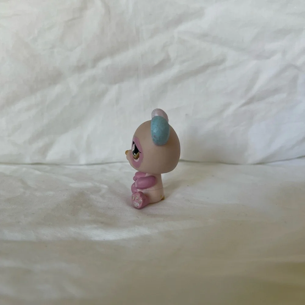 Littlest Pet Shop LPS #899 Pink Panda Bear Hasbro Toy Figure Brown Eyes